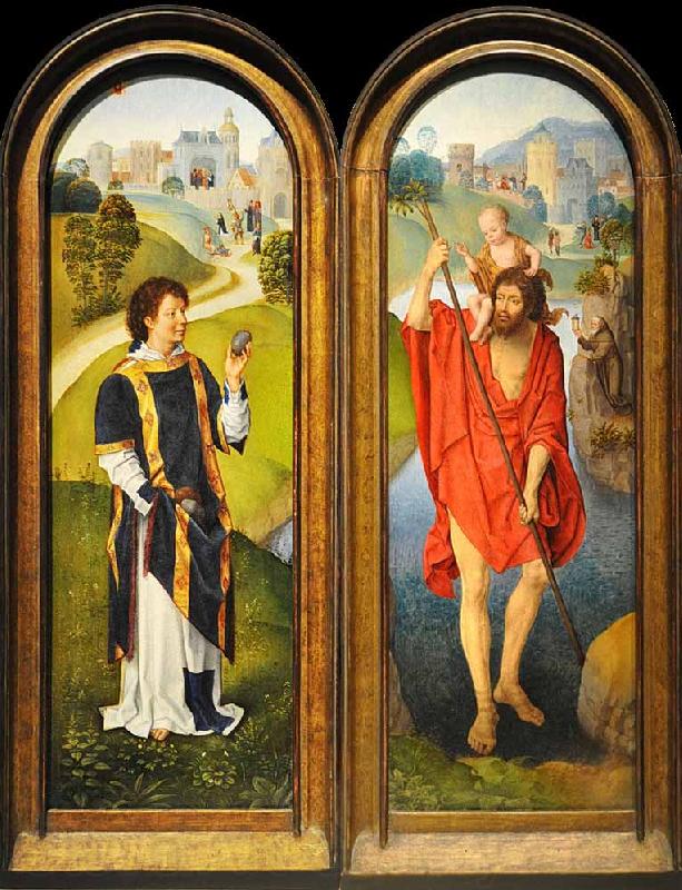 Hans Memling Sant Esteve i Sant Cristofor Spain oil painting art